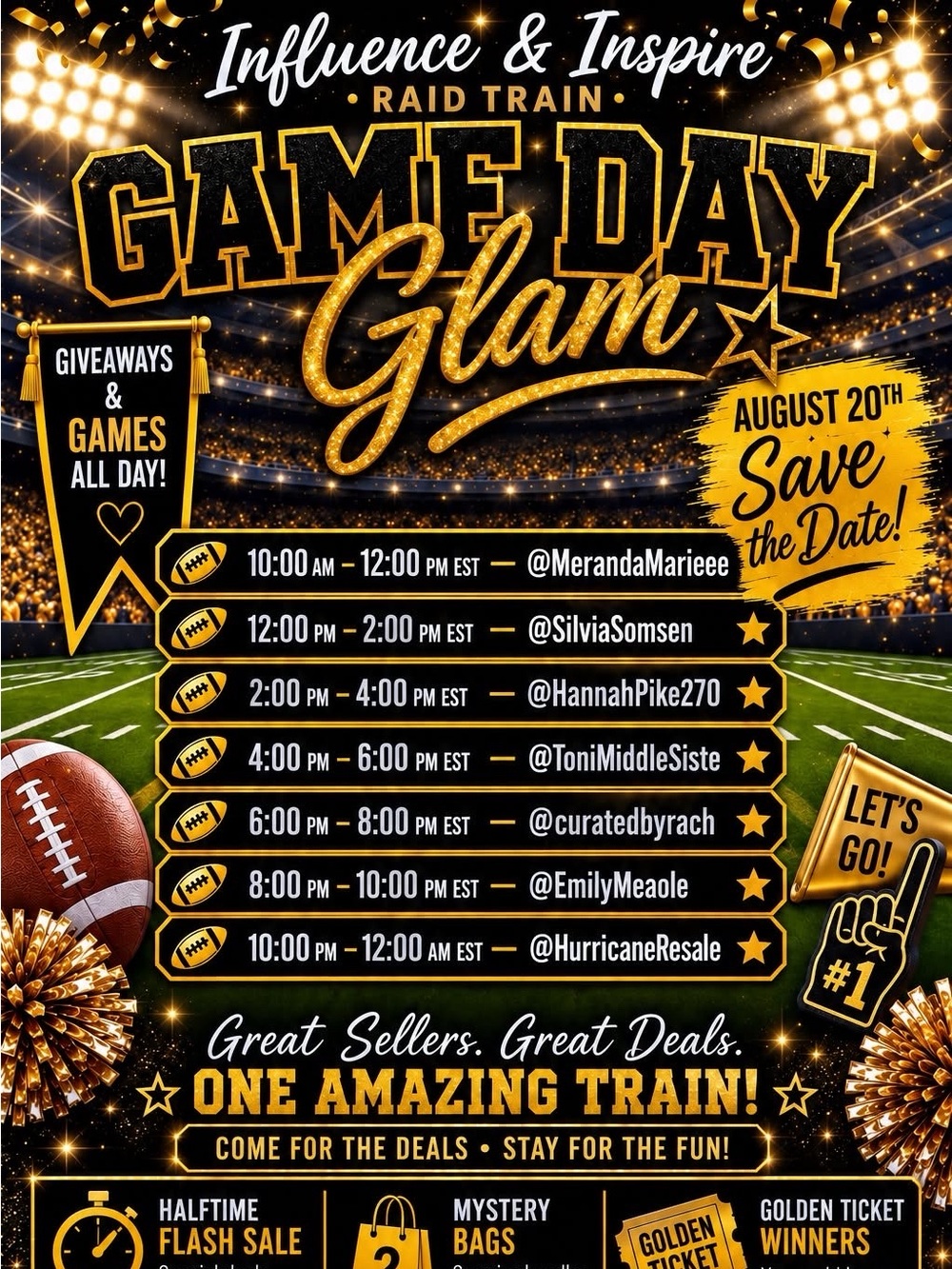 Train Show: Influence & Inspire Game Day Glam